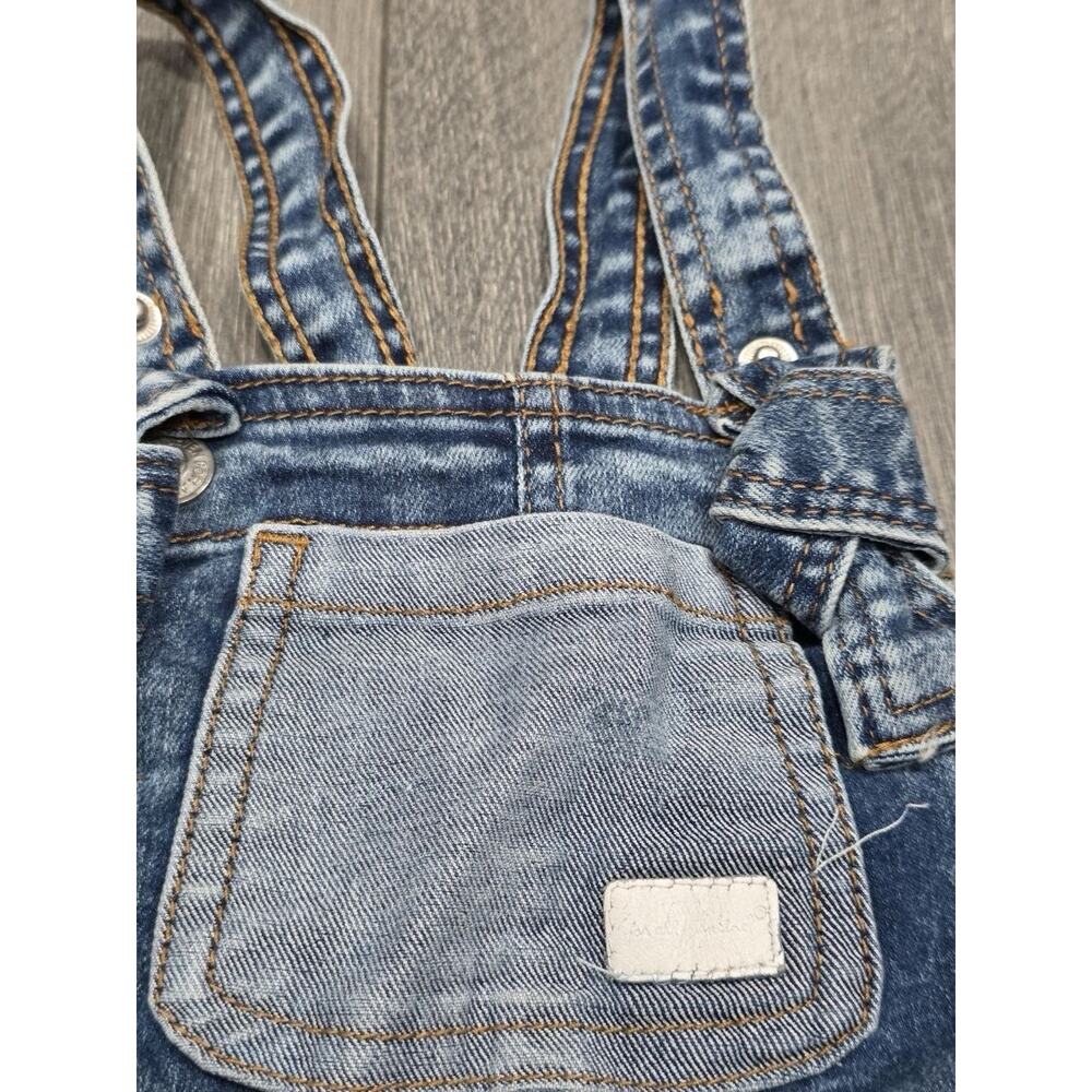 7 For All Mankind Overalls Denim Pants Blue Girls Size 18 months A006063 - Picture 8 of 11